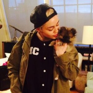 Após 10 dias, Miley Cyrus doa cachorrinho que ganhou da mãe