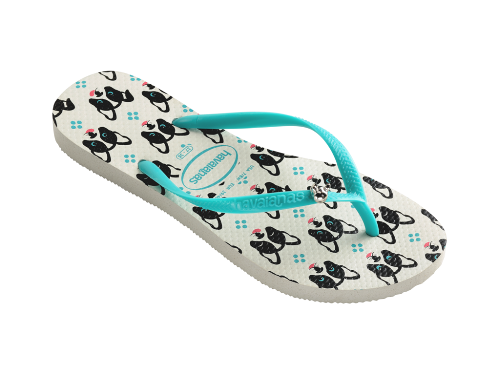 Havaianas Slim Pet, estampa da cachorro da raça Buldogue Francês. Foto: Divulgação