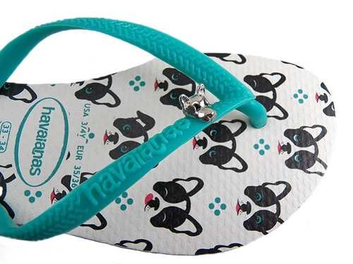 Havaianas Slim Pet, estampa da cachorro da raça Buldogue Francês. Foto: Divulgação