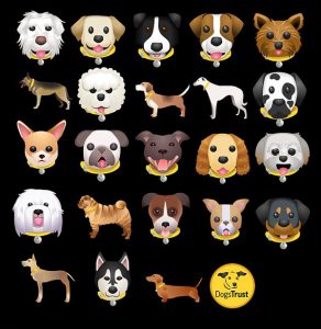 São ao todo 23 cãozinhos  transformados em emojis. Foto Reprodução