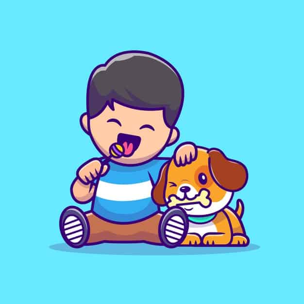 cão e bebê