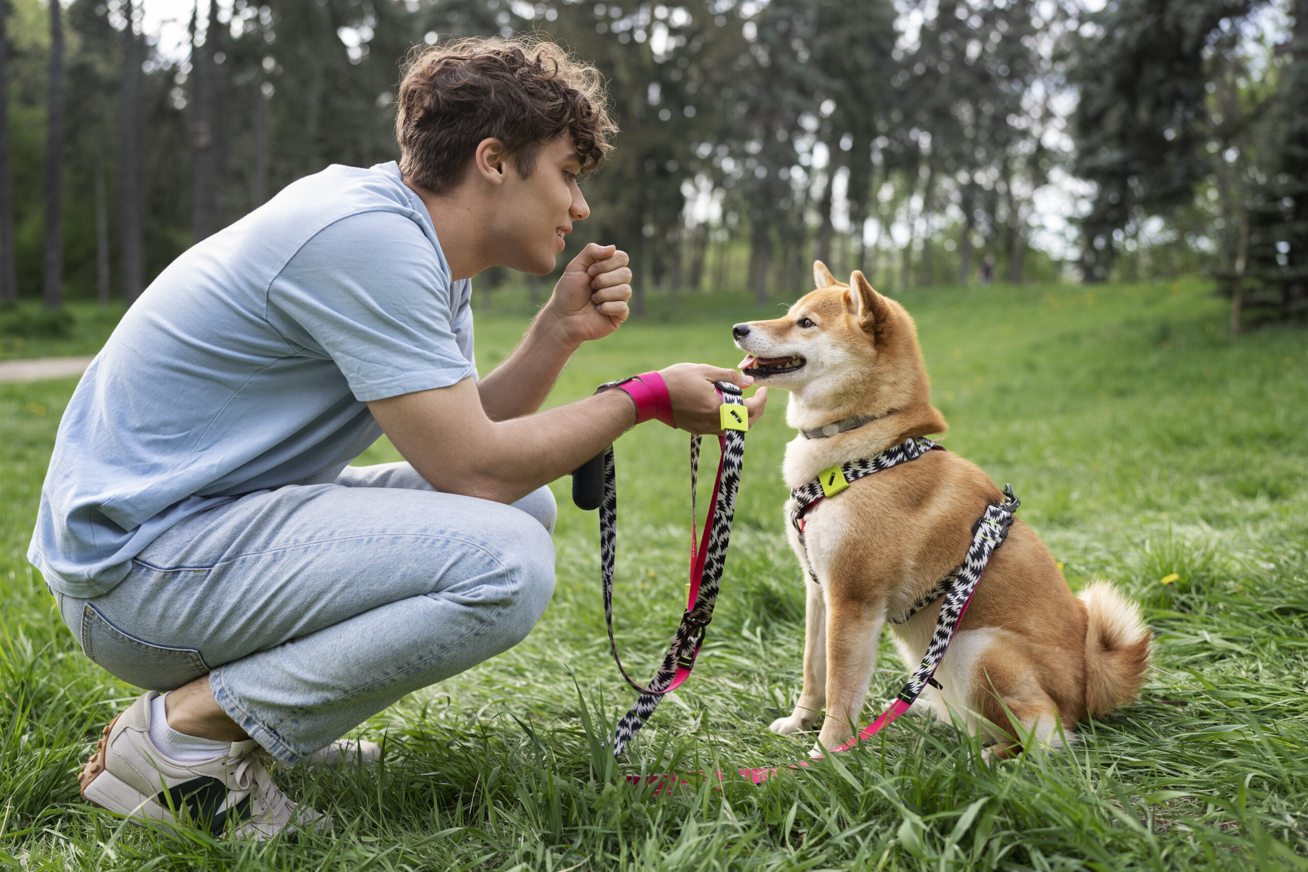 cute-shiba-inu-pet-with-family