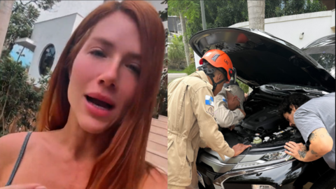 Gato de Giovanna Ewbank ficou preso em roda de carro