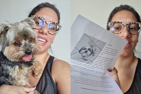 Carta sobre cachorro emociona vizinha