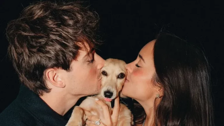 Piloto da F1: Charles Leclerc faz pedido de casamento para namorada de um jeito diferente com ajuda de seu cão. Veja como foi! 1 leclerc leo e a noiva alexandra 174419 800x450